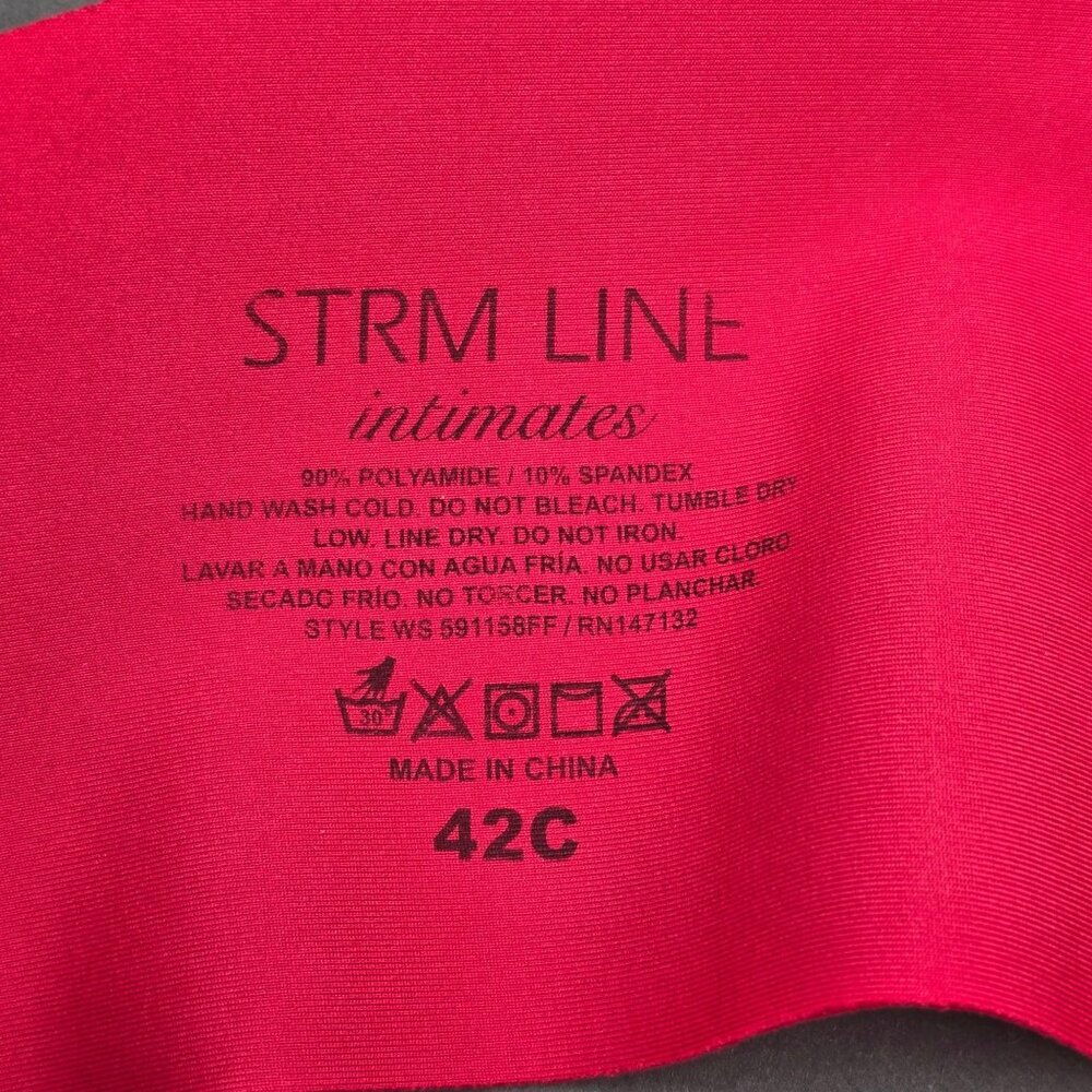 Strm Line Intimates Bra 42C Triple Hook Eye Red Tee Shirt Bra Soft Cup - Picture 3 of 4
